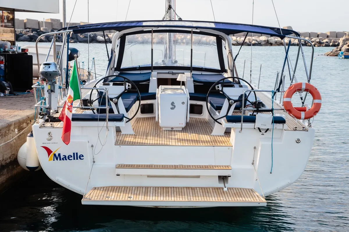Exterior view of Beneteau Oceanis 51.1, a sailboat at Tonnarella, Italy