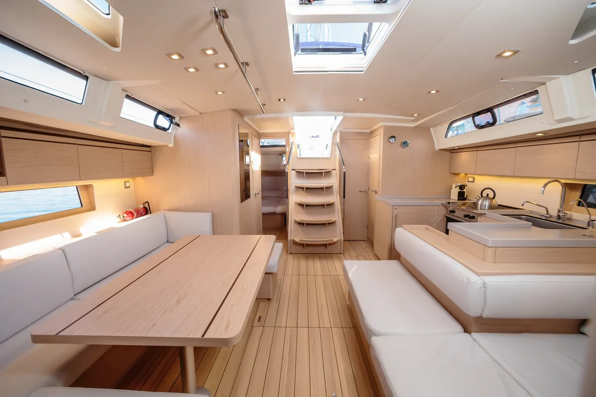 Salon of Beneteau Oceanis 51.1, a sailboat at Tonnarella, Italy