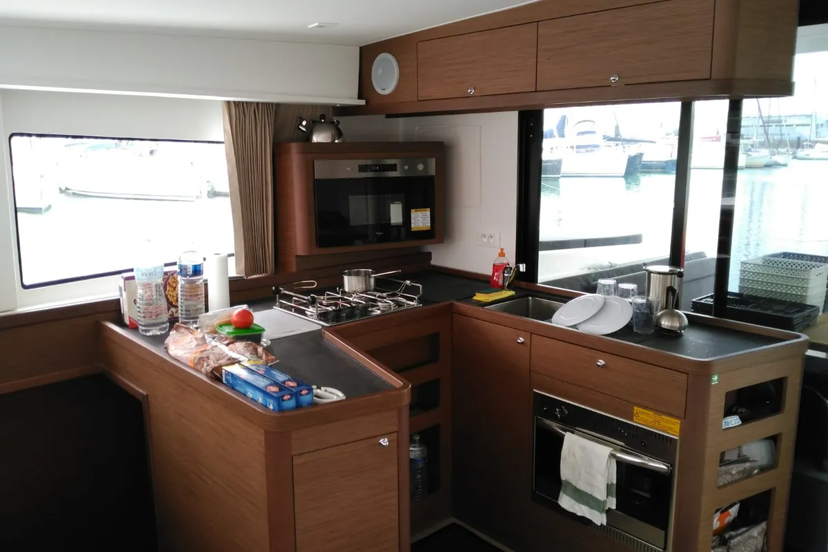 Galley of Affligem, a Lagoon 42 catamaran at Alameda, United States