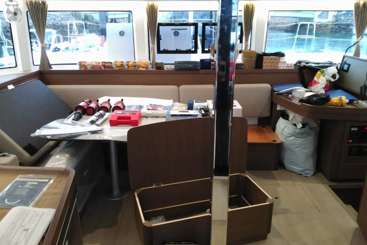 Salon of Affligem, a Lagoon 42 catamaran at Alameda, United States