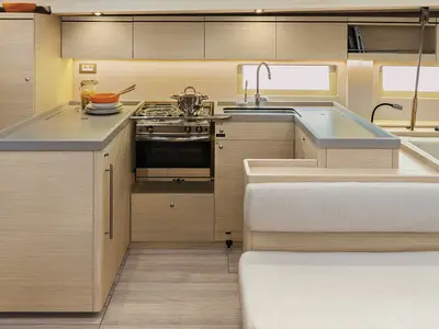 Galley of Beneteau Oceanis 51.1, a sailboat at Tonnarella, Italy
