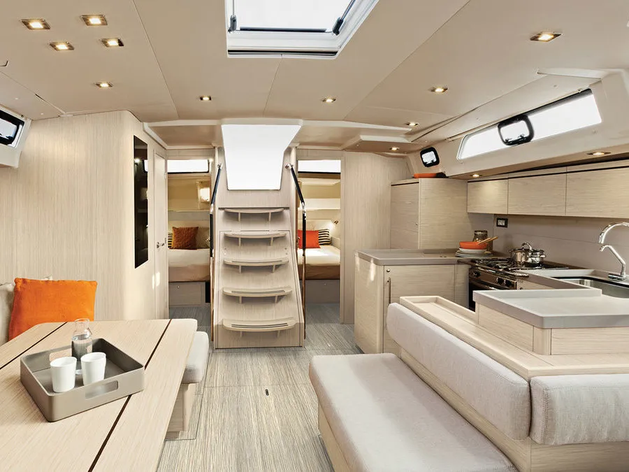 Salon of Beneteau Oceanis 51.1, a sailboat at Tonnarella, Italy