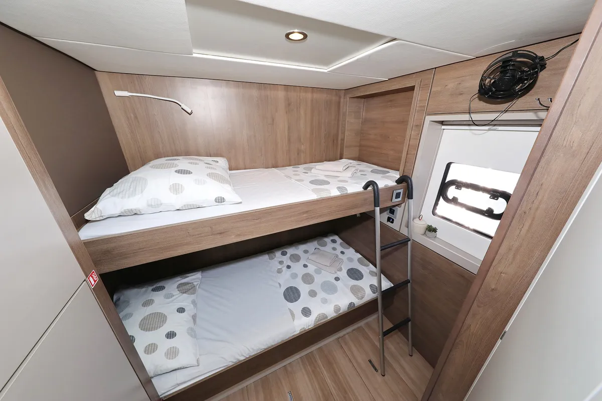 Cabin on La Vie Est Belle, a Bali 4.8 catamaran at Seget Donji, Croatia