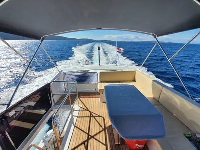 Blue Lagoon II, a Sealine F430 motor yacht at Grad Pula, Croatia