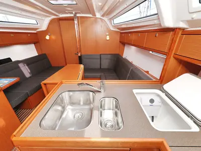 Galley of aMore, a Bavaria Cruiser 37 sailboat at Pirovac, Croatia