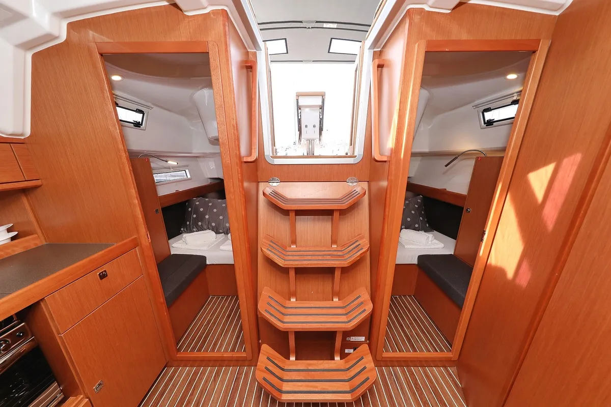 Salon of aMore, a Bavaria Cruiser 37 sailboat at Pirovac, Croatia