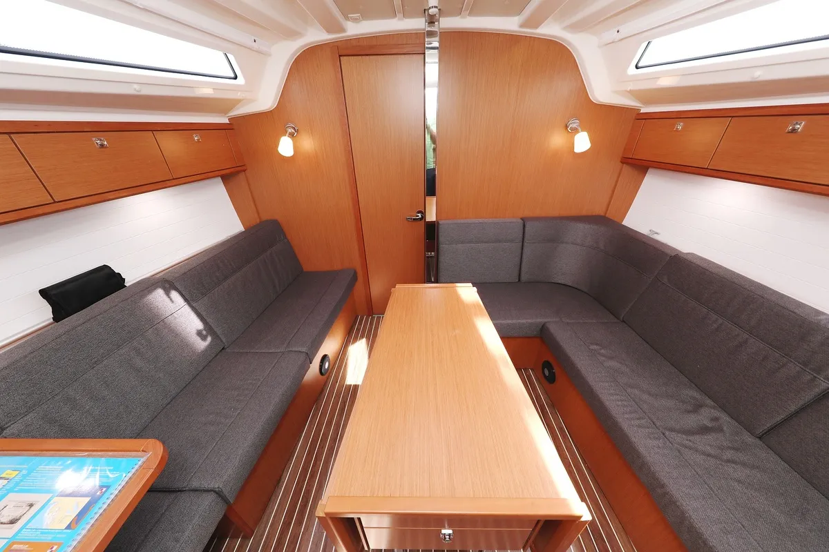 Salon of aMore, a Bavaria Cruiser 37 sailboat at Pirovac, Croatia