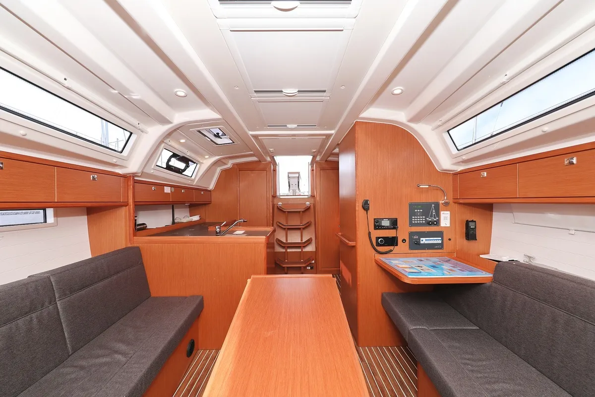 Salon of aMore, a Bavaria Cruiser 37 sailboat at Pirovac, Croatia