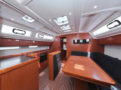Salon of Bavaria Cruiser 46, a sailboat at Zadar, Croatia