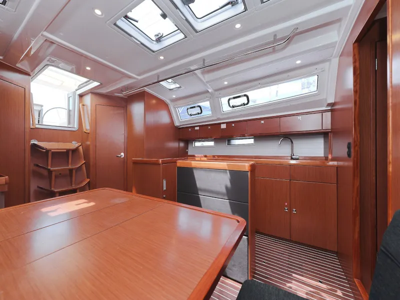 Salon of Bavaria Cruiser 46, a sailboat at Zadar, Croatia