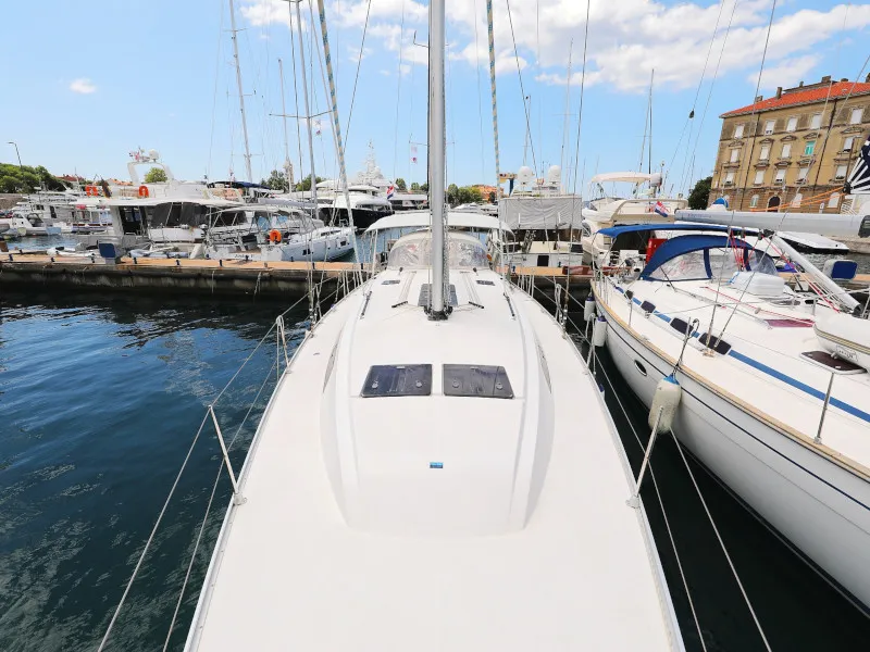 Exterior view of Bavaria Cruiser 46, a sailboat at Zadar, Croatia