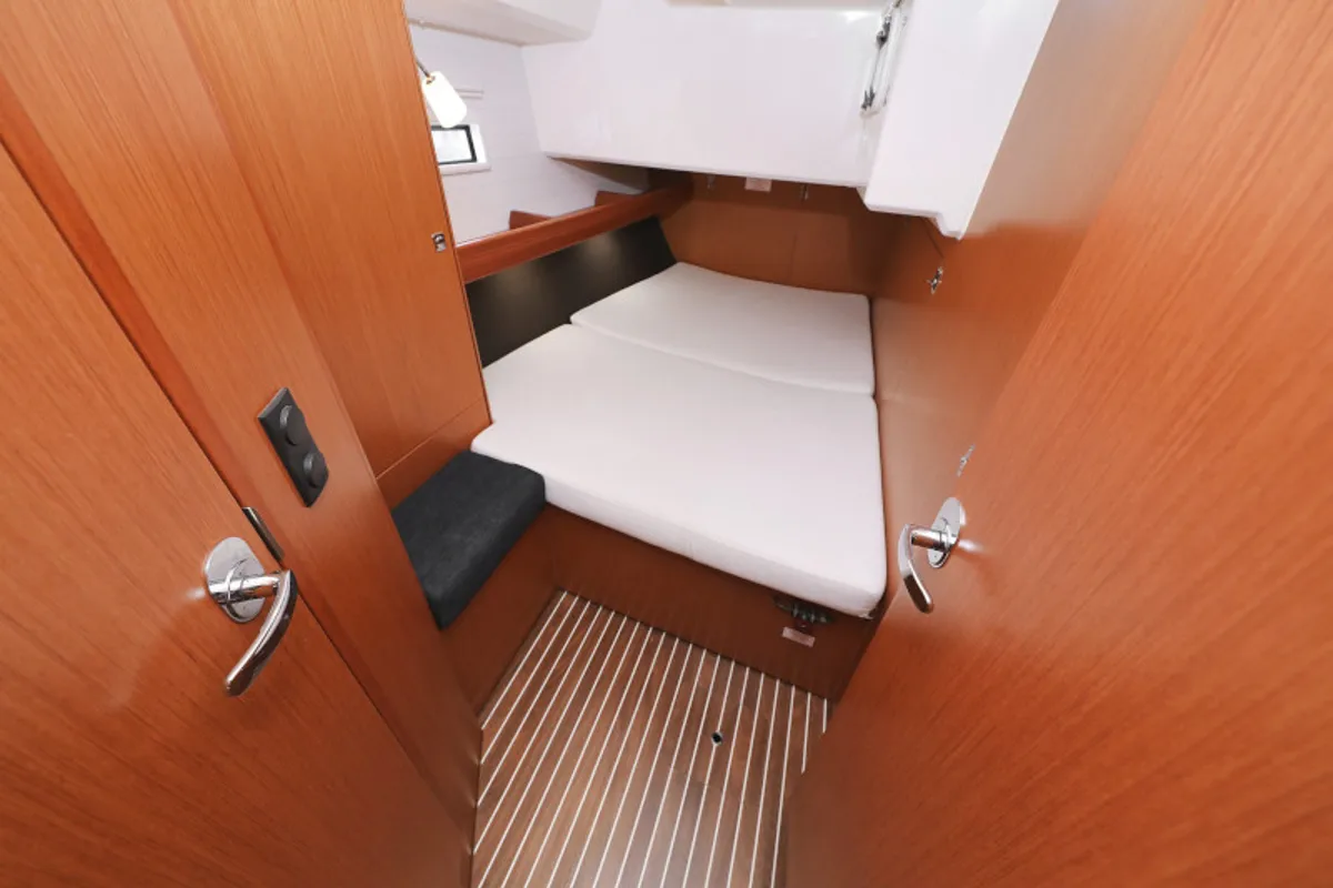 Cabin on Bavaria Cruiser 46, a sailboat at Zadar, Croatia