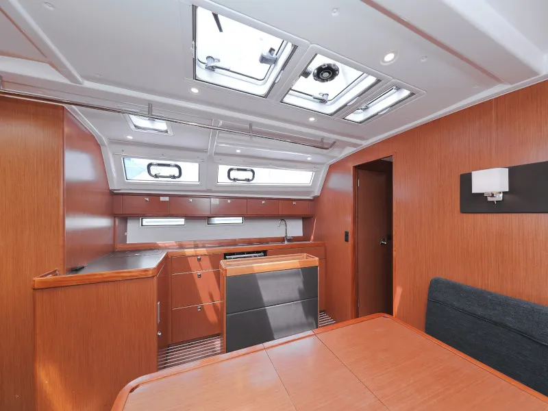 Salon of Bavaria Cruiser 46, a sailboat at Zadar, Croatia