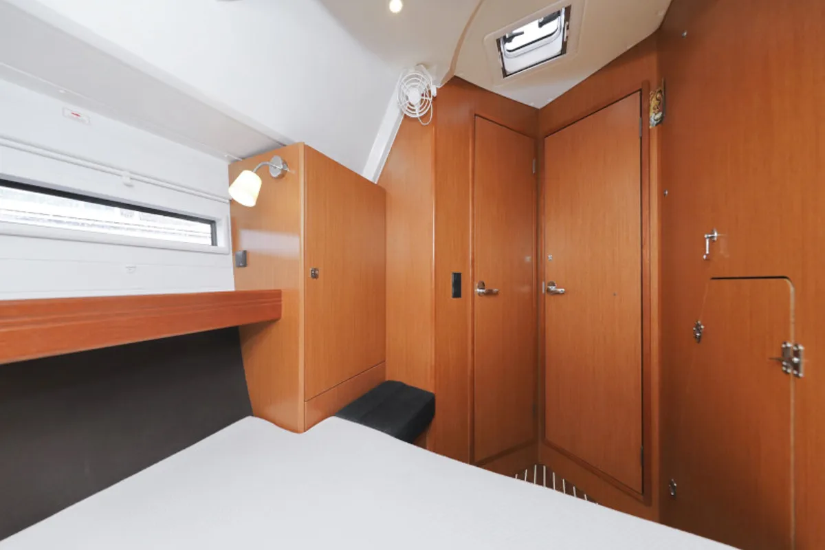 Cabin on Bavaria Cruiser 46, a sailboat at Zadar, Croatia