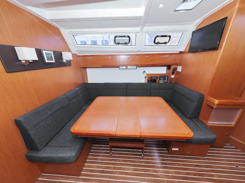 Salon of Bavaria Cruiser 46, a sailboat at Zadar, Croatia