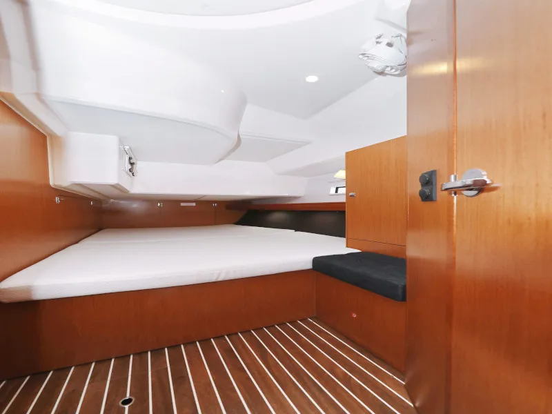 Cabin on Bavaria Cruiser 46, a sailboat at Zadar, Croatia