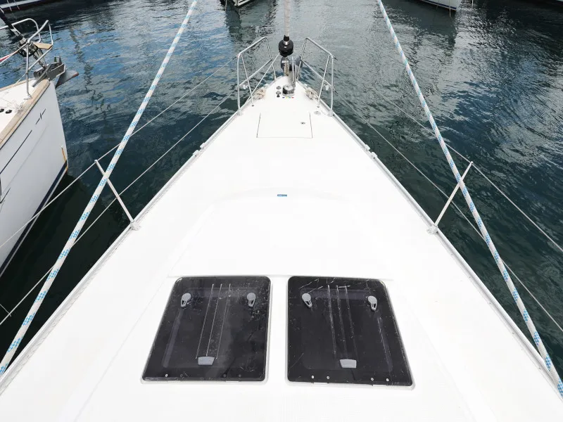 Deck of Bavaria Cruiser 46, a sailboat at Zadar, Croatia