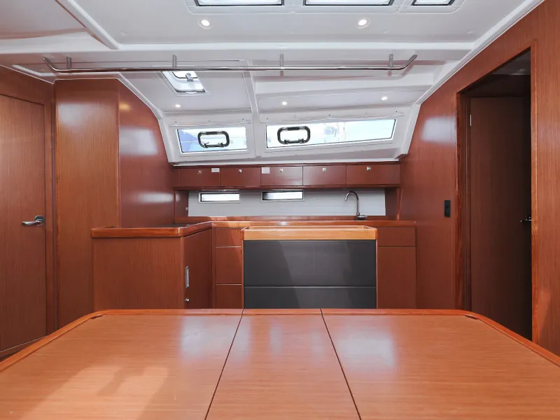 Salon of Bavaria Cruiser 46, a sailboat at Zadar, Croatia