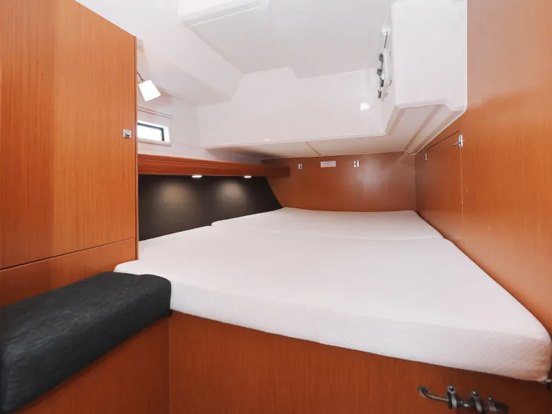 Cabin on Bavaria Cruiser 46, a sailboat at Zadar, Croatia