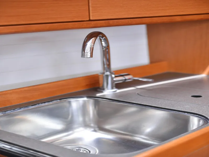 Galley of Bavaria Cruiser 46, a sailboat at Zadar, Croatia