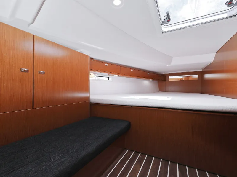 Cabin on Bavaria Cruiser 46, a sailboat at Zadar, Croatia