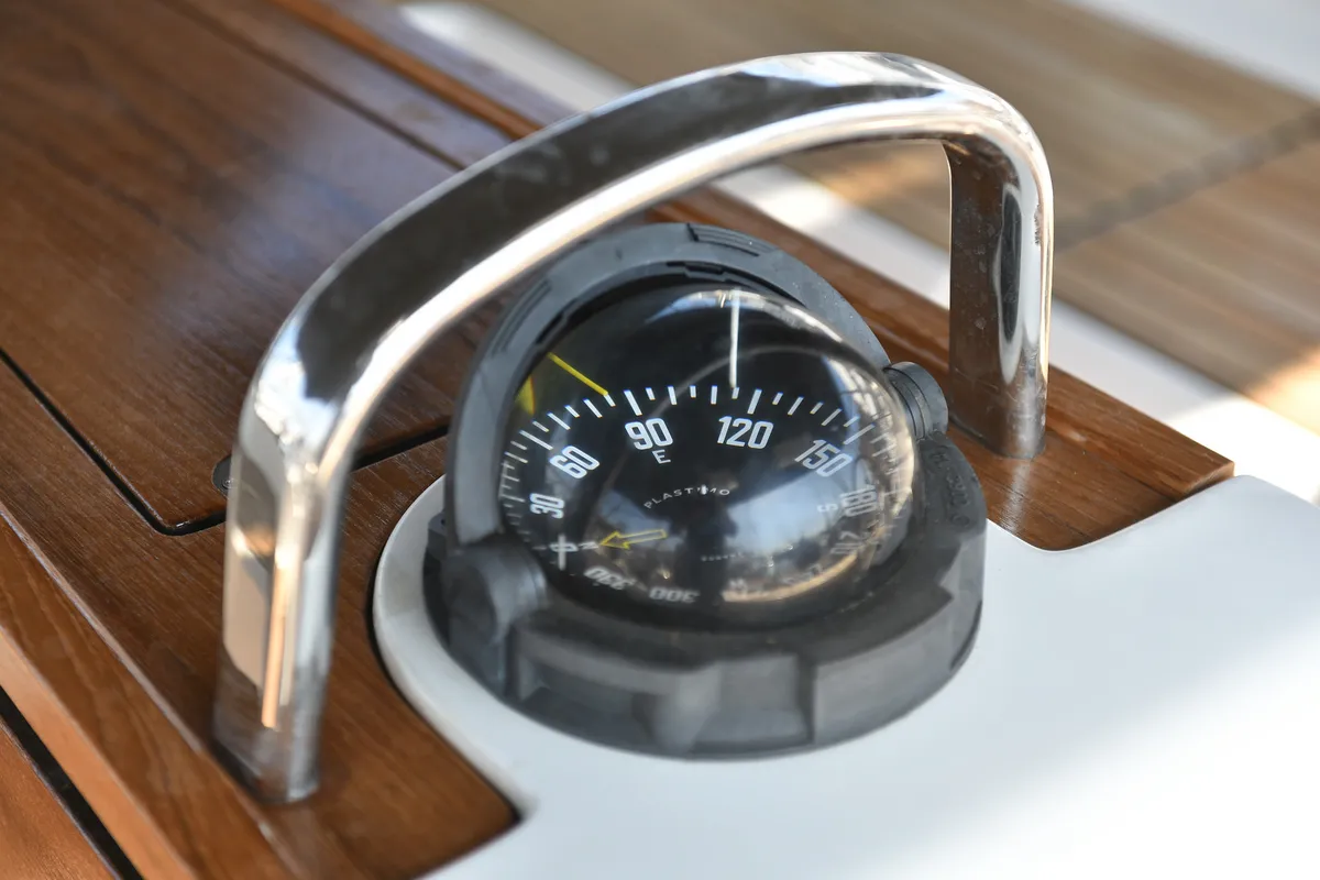 Cockpit of Bavaria Cruiser 46, a sailboat at Zadar, Croatia