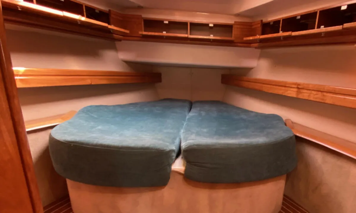 Cabin on Bavaria 46 Cruiser, a sailboat at Heiligenhafen, Germany