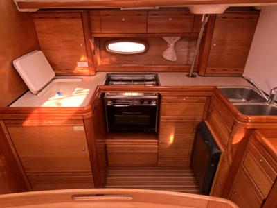 Galley of Bavaria 46 Cruiser, a sailboat at Heiligenhafen, Germany