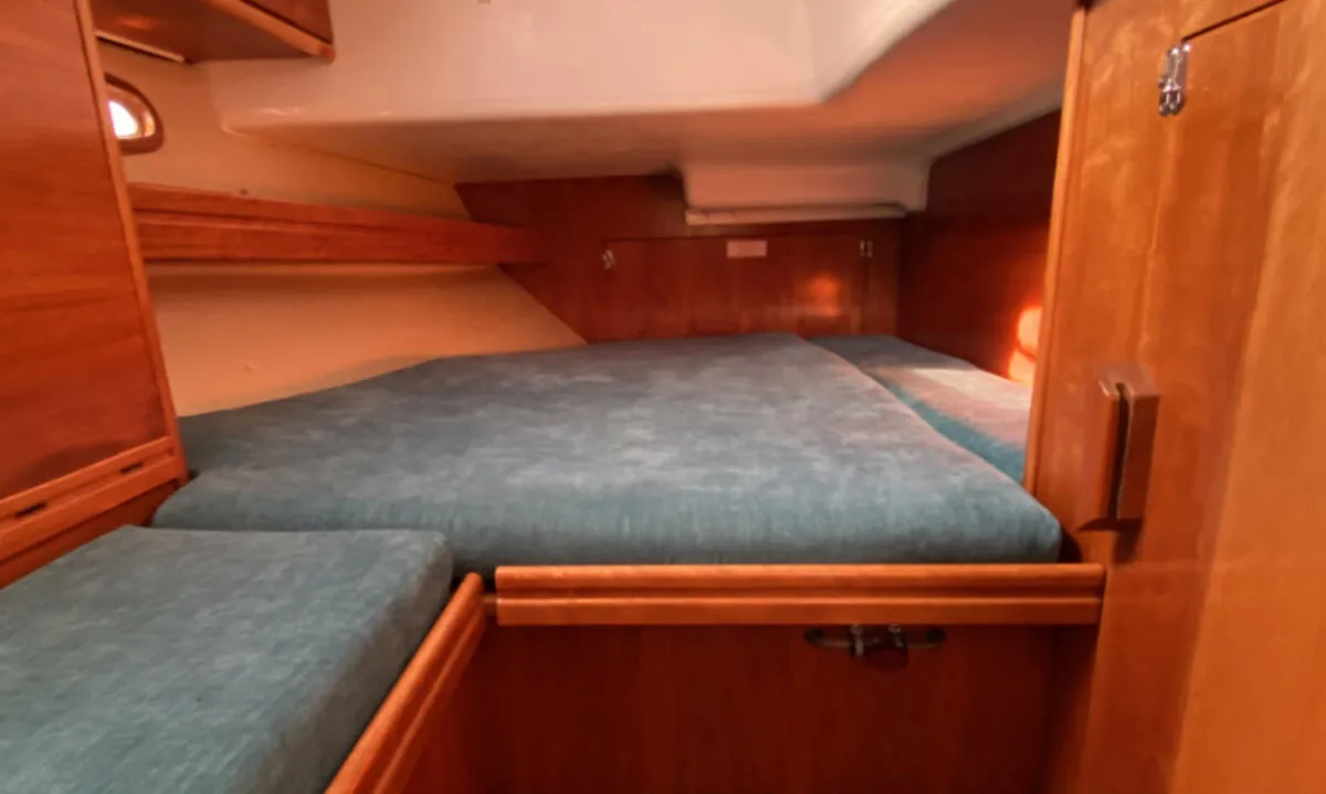 Cabin on Bavaria 46 Cruiser, a sailboat at Heiligenhafen, Germany
