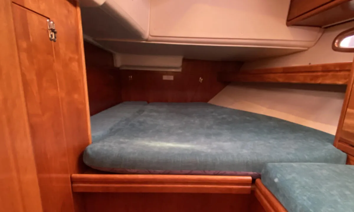 Cabin on Bavaria 46 Cruiser, a sailboat at Heiligenhafen, Germany