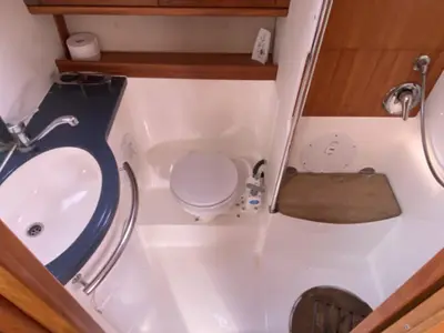Head on Bavaria 46 Cruiser, a sailboat at Heiligenhafen, Germany