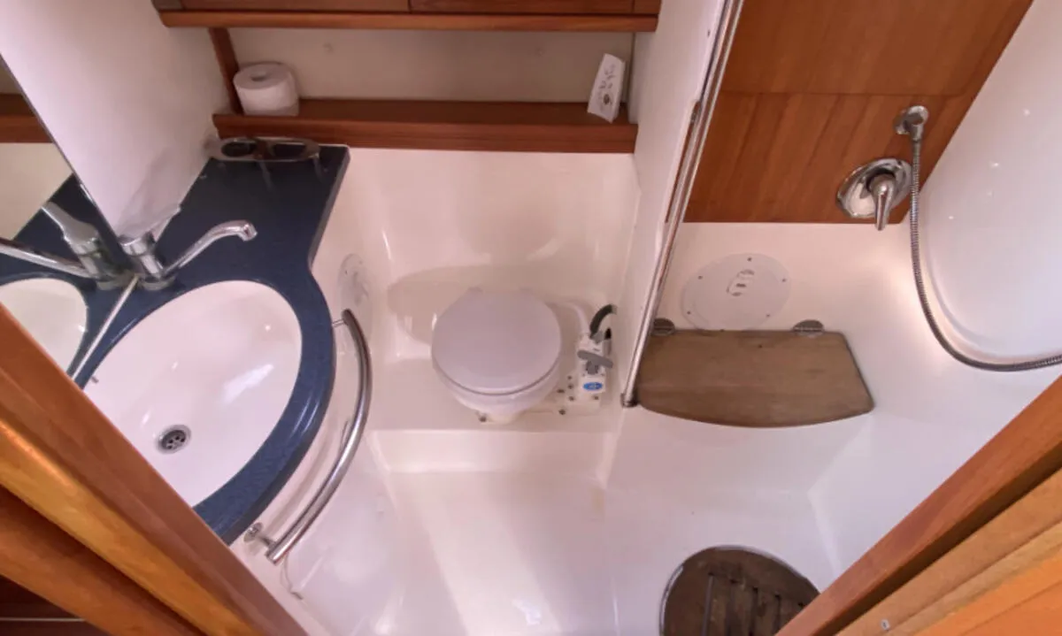 Head on Bavaria 46 Cruiser, a sailboat at Heiligenhafen, Germany