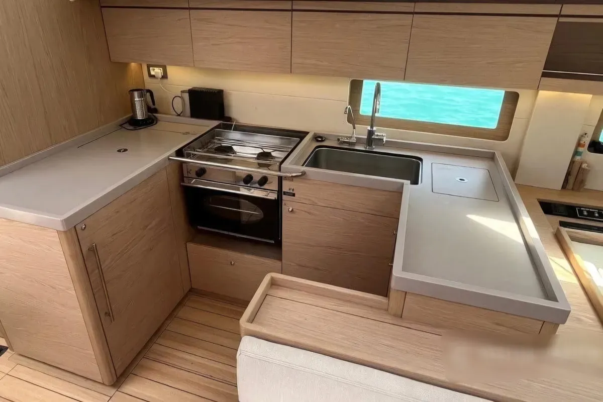 Galley of Princess Oceana, a Beneteau Oceanis 51.1 sailboat at Municipal Unit of Ellomenos, Greece
