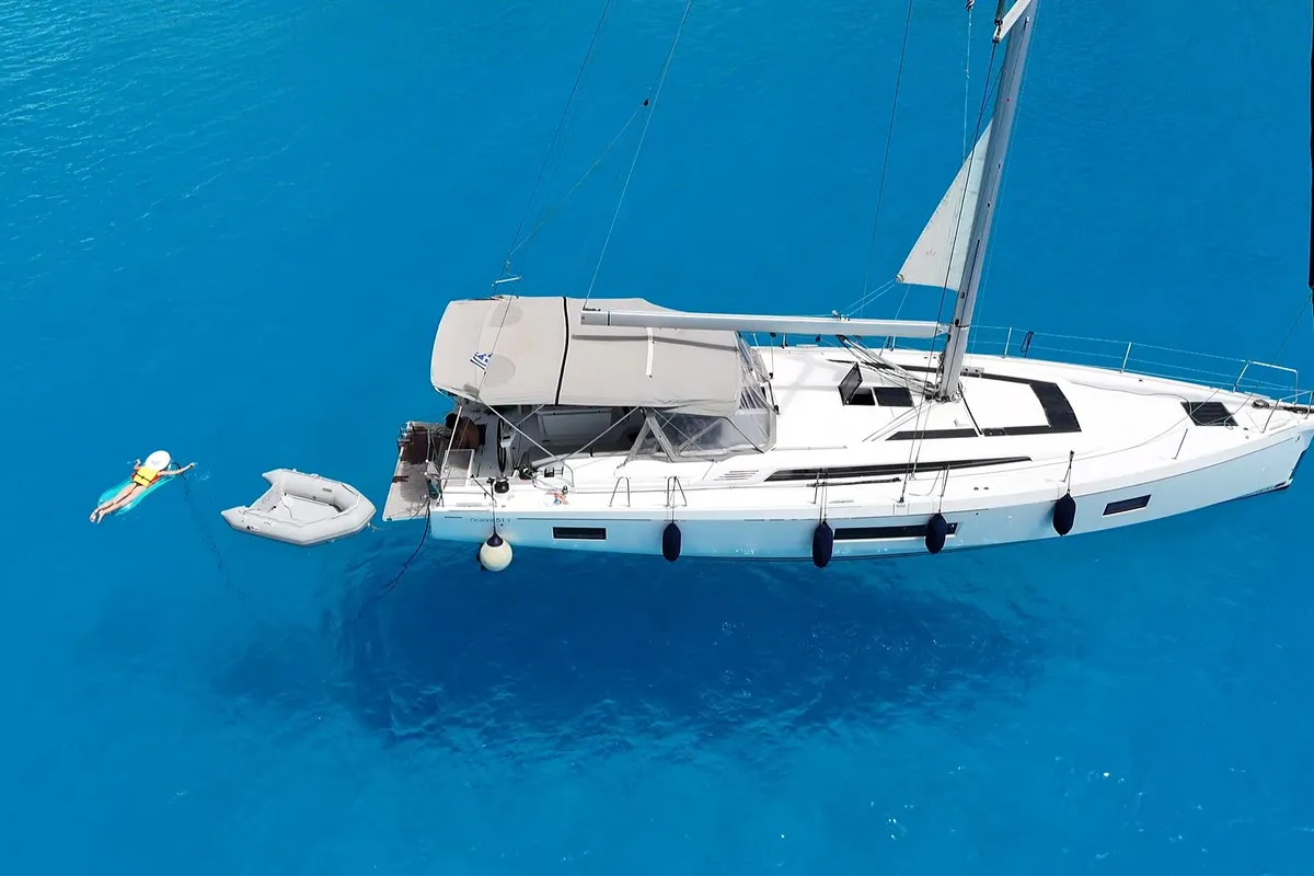 Exterior view of Princess Oceana, a Beneteau Oceanis 51.1 sailboat at Municipal Unit of Ellomenos, Greece
