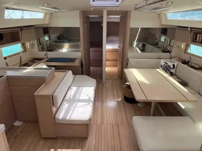 Salon of Princess Oceana, a Beneteau Oceanis 51.1 sailboat at Municipal Unit of Ellomenos, Greece