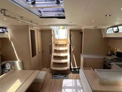 Salon of Princess Oceana, a Beneteau Oceanis 51.1 sailboat at Municipal Unit of Ellomenos, Greece