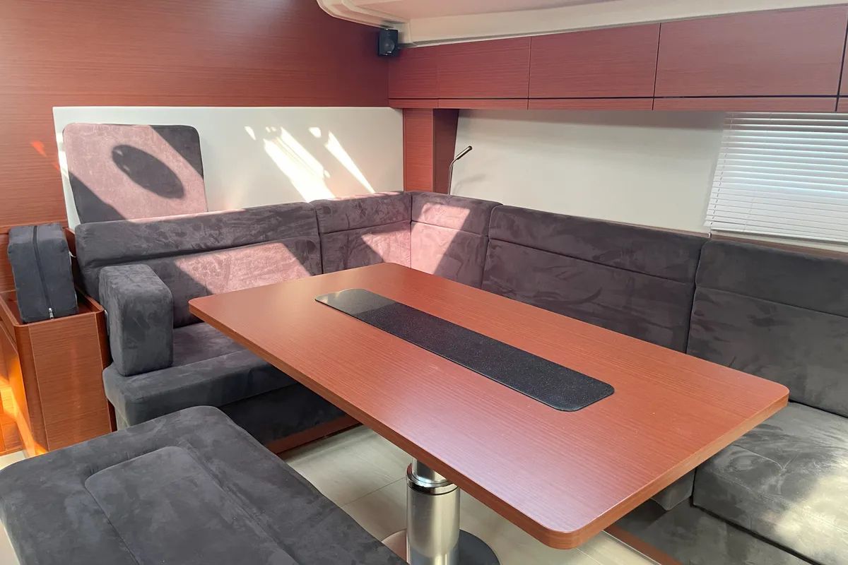 Salon of Medusa II, a Hanse 508 sailboat at Municipal Unit of Lefkada, Greece