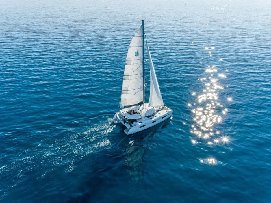 Exterior view of Galeb, a Lagoon 46 catamaran at Seget Donji, Croatia