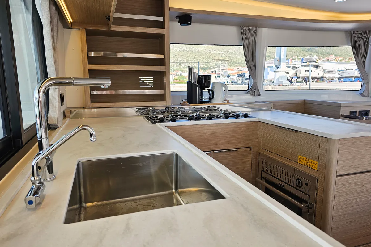 Galley of Galeb, a Lagoon 46 catamaran at Seget Donji, Croatia