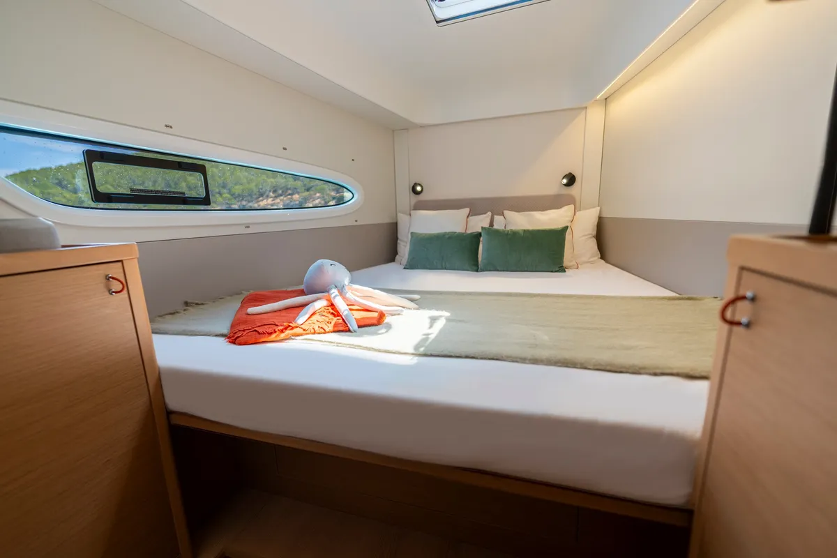 Cabin on AQUILA, a Excess 13 catamaran at Municipal Unit of Lefkada, Greece