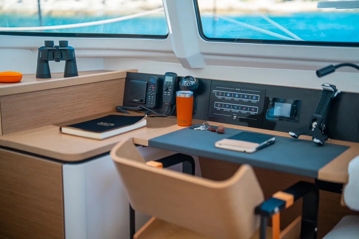 Salon of AQUILA, a Excess 13 catamaran at Municipal Unit of Lefkada, Greece