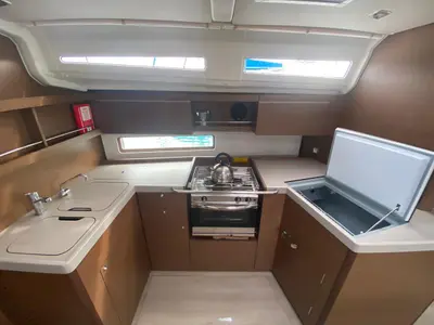 Galley of Ampeli, a Beneteau Oceanis 40.1 sailboat at Municipal Unit of Lefkada, Greece