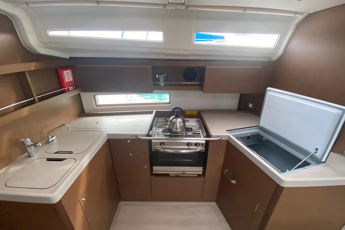 Galley of Ampeli, a Beneteau Oceanis 40.1 sailboat at Municipal Unit of Lefkada, Greece