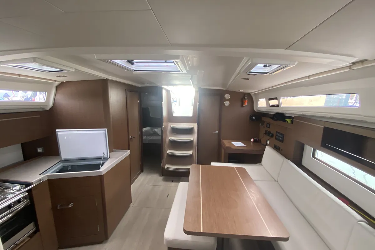 Salon of Ampeli, a Beneteau Oceanis 40.1 sailboat at Municipal Unit of Lefkada, Greece