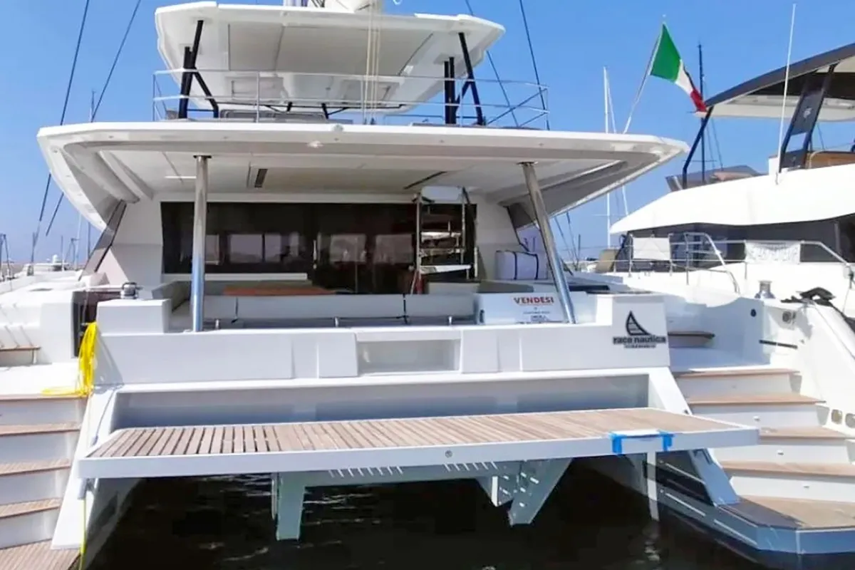 Exterior view of Libertà - Luxury Catamaran, A/C, Generator, Water maker, Solar panel, a Fountaine Pajot Samana 59 catamaran…