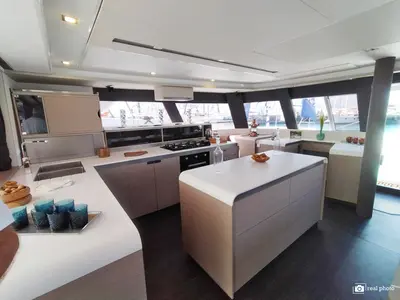 Galley of Libertà - Luxury Catamaran, A/C, Generator, Water maker, Solar panel, a Fountaine Pajot Samana 59 catamaran at Cas…