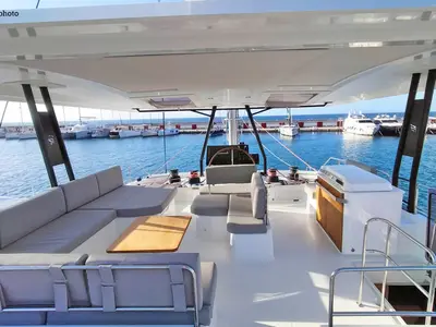 Cockpit of Libertà - Luxury Catamaran, A/C, Generator, Water maker, Solar panel, a Fountaine Pajot Samana 59 catamaran at Ca…