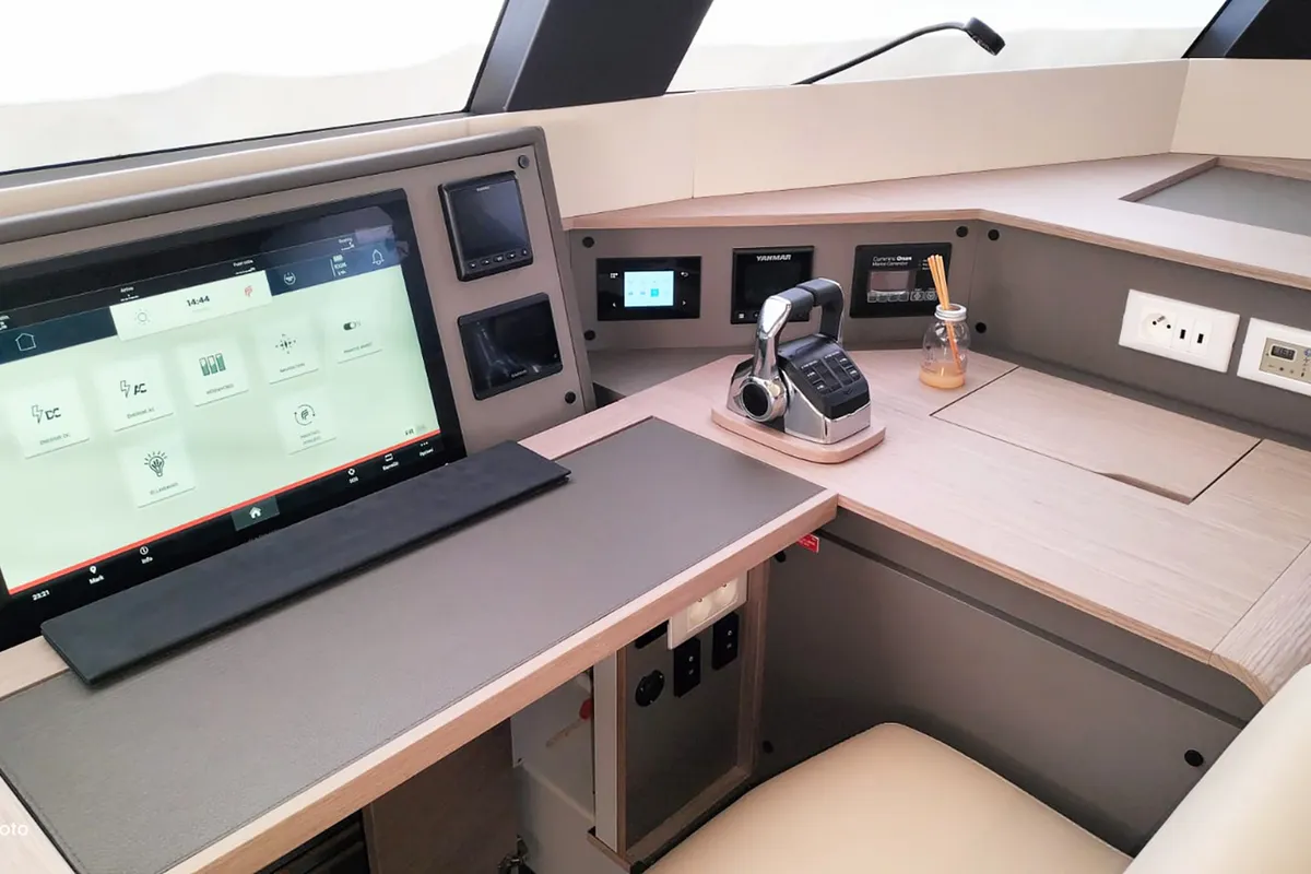Cockpit of Libertà - Luxury Catamaran, A/C, Generator, Water maker, Solar panel, a Fountaine Pajot Samana 59 catamaran at Ca…