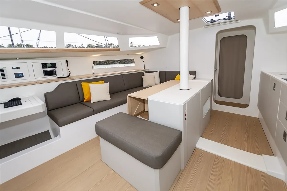Salon of Ithaka, a Pogo 44 sailboat at Arrecife, Spain