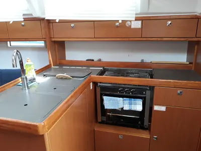Galley of Mišac, a Bavaria Cruiser 37 sailboat at Općina Sukošan, Croatia